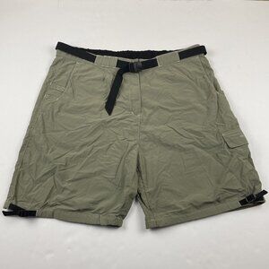 ExOfficio Cargo Shorts Women's XL (18) Belt Pockets Hiking Nylon Green Light